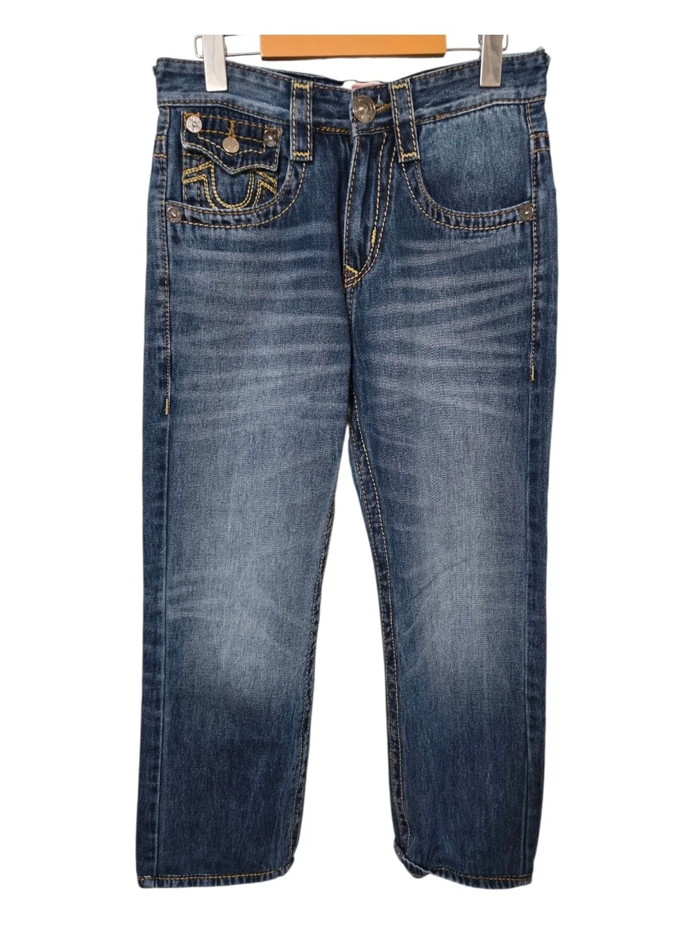 Vintage ​True Religion Big T Low Slung Baggy Relaxed-Fit Size 27-28 - Picture 8 of 11